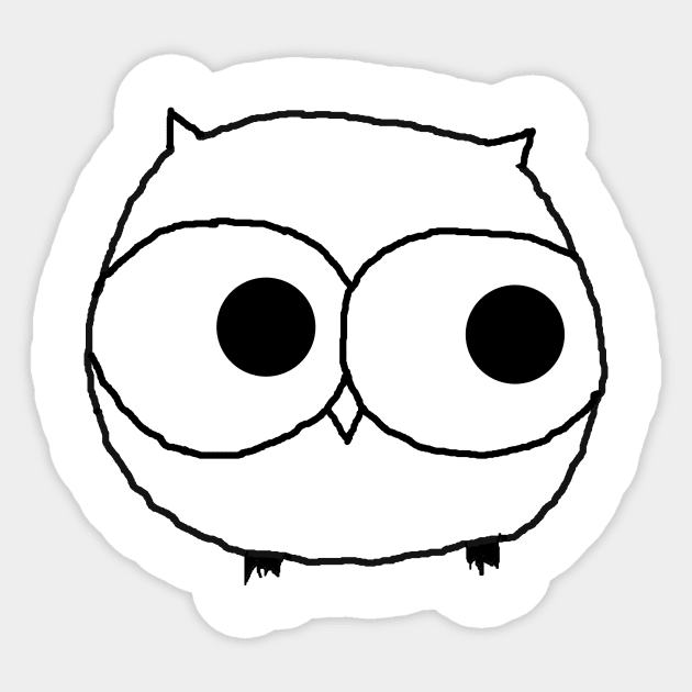 Drawn Owl Design Sticker by Katie_w13